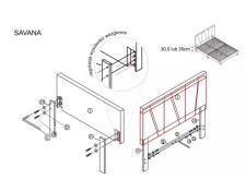 Кровать SIGNAL SAVANA Velvet Bluvel 28 бежевый, 120/200