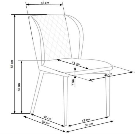 Стул HALMAR K399 серый/черный