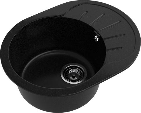 Кухонная мойка GRANFEST RONDO R-580L черный