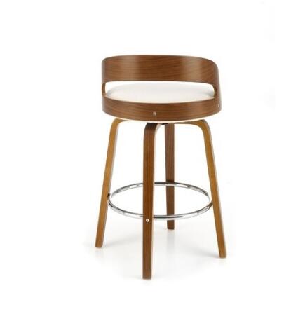 Стул барный HALMAR H110 кремовый/ореховый