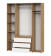 Шкаф NN Мебель (МС Некст К) Дуб Золотой/Белый, комбинированный четырехстворчатый