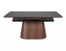 Стол обеденный SIGNAL MONACO черный/орех 160-200/90