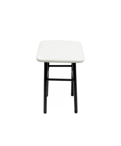 Табурет ВВР Классик белый крокодил/черный, экокожа