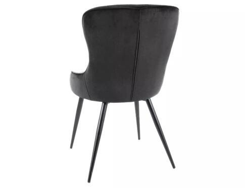 Стул SIGNAL LOTUS Velvet Bluvel 19 черный/черный