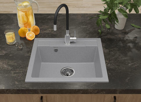 Кухонная мойка GRANFEST QUADRO Q-561 серый