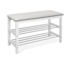 Банкетка Sheffilton SR-0628 артикул Б-2 белый матовый/серое облако