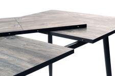 Стол ВВР Миллер сосна пандероса/черный №2, Пластик 120-160/80