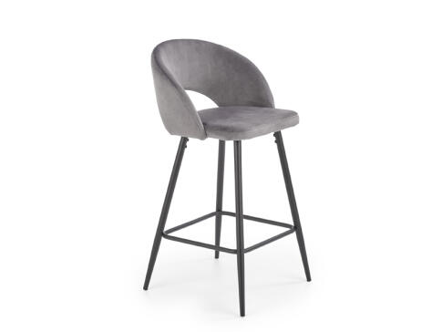 Стул барный HALMAR H96 серый/черный