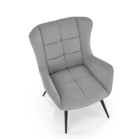 Кресло HALMAR BYRON серый/черный