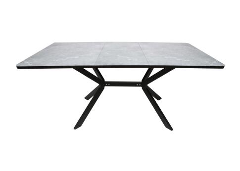Стол ВВР Миллер Мрамор серый/черный №7, стекло ф/п 120-160/80