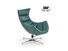 Кресло HALMAR LUXOR зеленый/хром