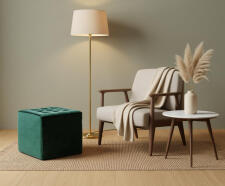 Пуф SIGNAL LORI Velvet Bluvel 78 зеленый