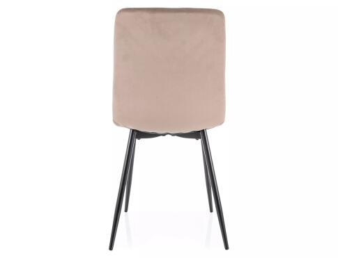 Стул SIGNAL DAREN Velvet Bluvel 40 темно-бежевый/черный