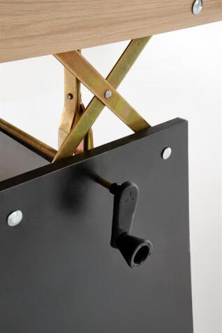 Стол-трансформер HALMAR ERIKA дуб артизан/черный 120-160/70