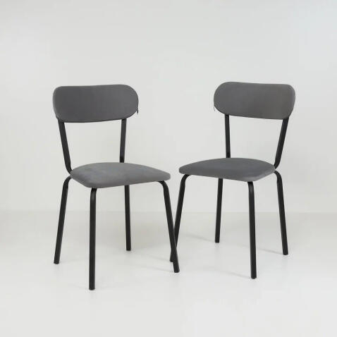 Стул ВВР Моне пепельно-серый, велюр (2 шт)