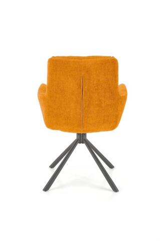 Стул HALMAR K495 горчичный/черный, поворотный