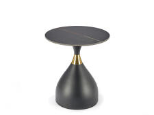 Стол журнальный HALMAR SCALITA черный мрамор/черный/золотой