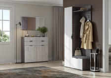 Вешалка САНТАН Шаде В-3406 Черный ясень/Санторини белый/Simple 27