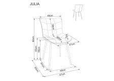 Стул SIGNAL JULIA Brego 31 светло-бежевый/черный