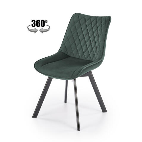 Стул HALMAR K520 темно-зеленый/черный, поворотный