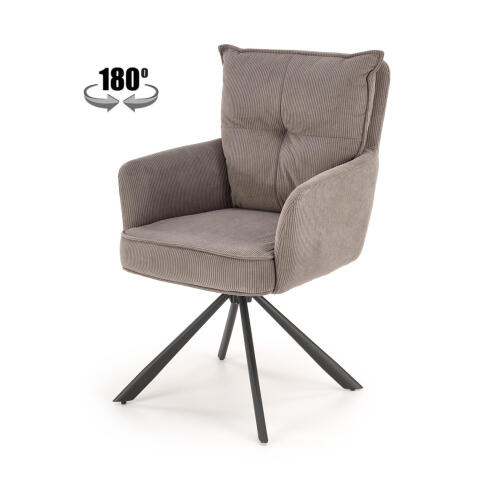 Стул HALMAR K528 серый/черный, поворотный