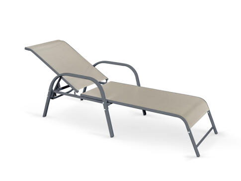 Шезлонг HALMAR MOSLER серый/темно-серый Шезлонг HALMAR MOSLER серый/темно-серый