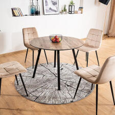 Стол обеденный SIGNAL OAKLAND орех/черный 100