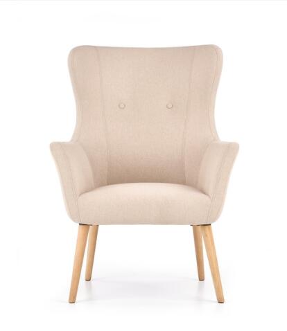 Кресло HALMAR COTTO бежевый/натуральный