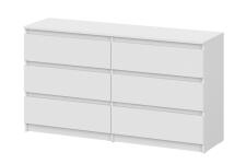 Комод NN Мебель (МС Денвер К) Серия 2 Белый, 6 ящ. (1,38м) SAFE