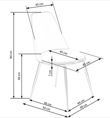 Стул HALMAR K460 черный/золотой