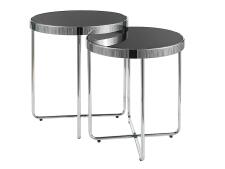 Комплект SIGNAL SAGA (2 стола журнальных) черный/хром