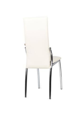 Стул ВВР Оскар ваниль/хром, экокожа