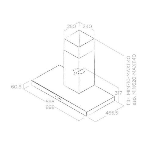 Вытяжка ELICA JOY WHIX/A/90