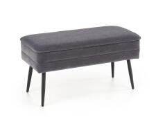 Скамья HALMAR VELVA серый/черный