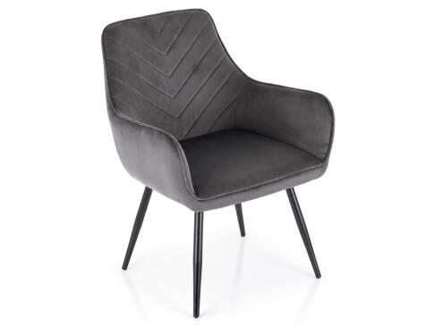 Стул SIGNAL FIG Velvet Bluvel 14 темно-серый/черный