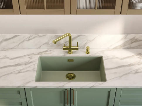 Смеситель для кухни Omoikiri Takamatsu S LG светлое золото