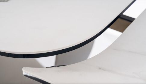 Стол обеденный SIGNAL INFINITY Ceramic Amber Bianco белый/коричневый 160-240/95