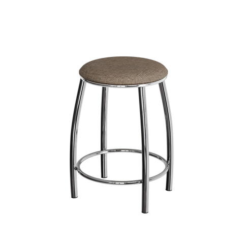 Табурет ВВР Премиум коричневый/хром, рогожка