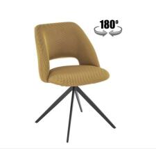 Стул HALMAR K546 горчичный/черный, поворотный