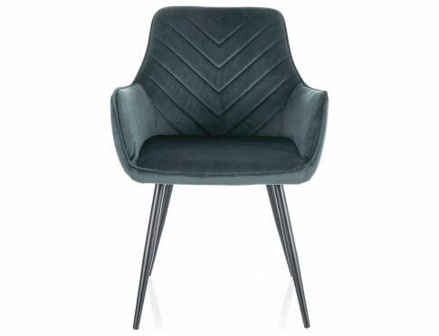 Стул SIGNAL FIG Velvet Bluvel 78 зеленый/черный