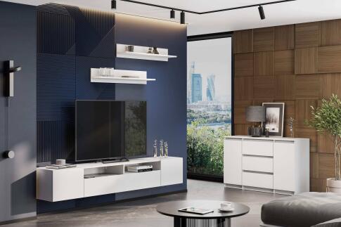 Тумба для ТВ NN Мебель (МС Денвер К) Белый SAFE