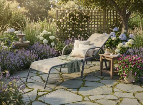 Шезлонг HALMAR MOSLER серый/темно-серый