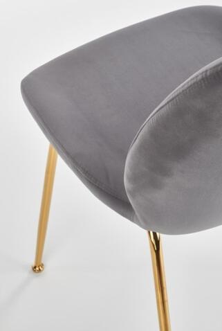 Стул HALMAR K381 серый/золотой