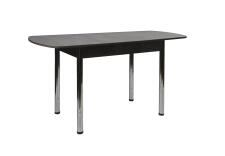 Стол ВВР ЛДСП Раздвижной Камень Темный/Прямое хром, 110/150/70