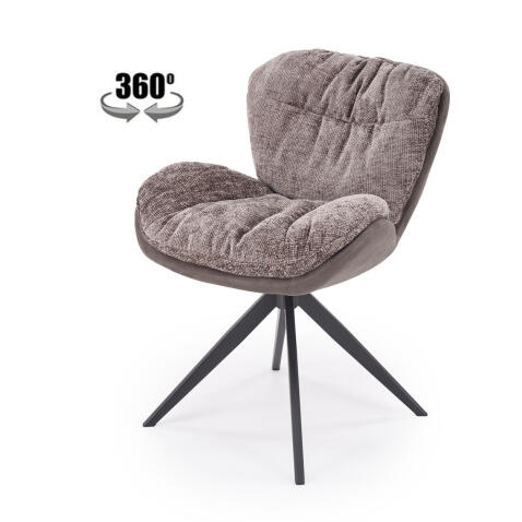 Стул HALMAR K599 серый/черный, поворотный