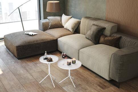 Стол журнальный Sheffilton SHT-CT11/CT11-2 артикул SHT-СЖ24 белый муар