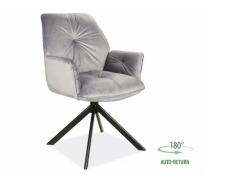 Стул SIGNAL BOOGIE II Velvet Bluvel 14 серый/черный мат