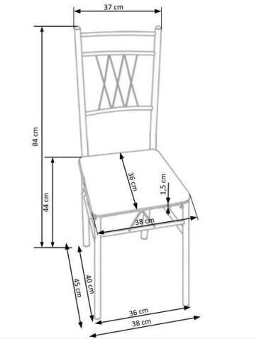 Комплект HALMAR FAUST 3 (стол+ 4 стула) дуб натуральный/черный