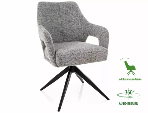 Стул SIGNAL OLSEN Noelle 09 серый/черный, поворотный