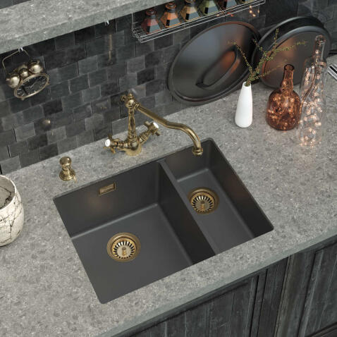 Кухонная мойка Omoikiri Kata 55-2-U-BL Artgranit/черный